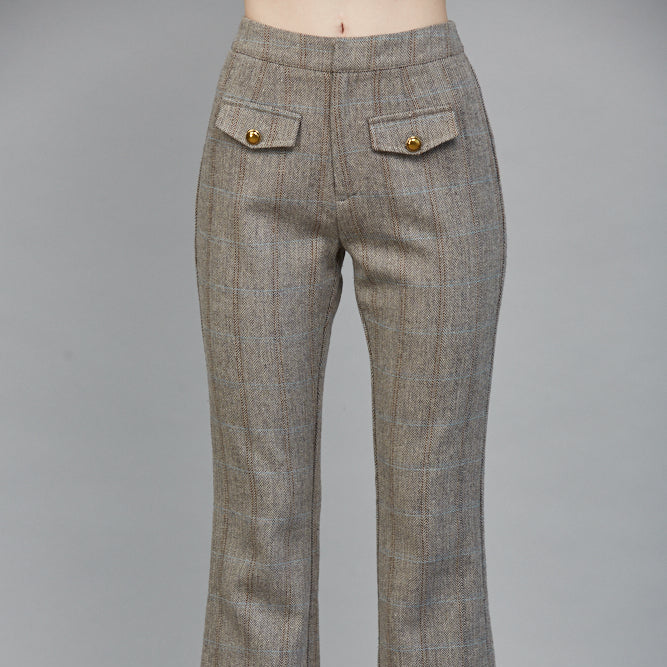 Fate Herringbone Flare Pant
