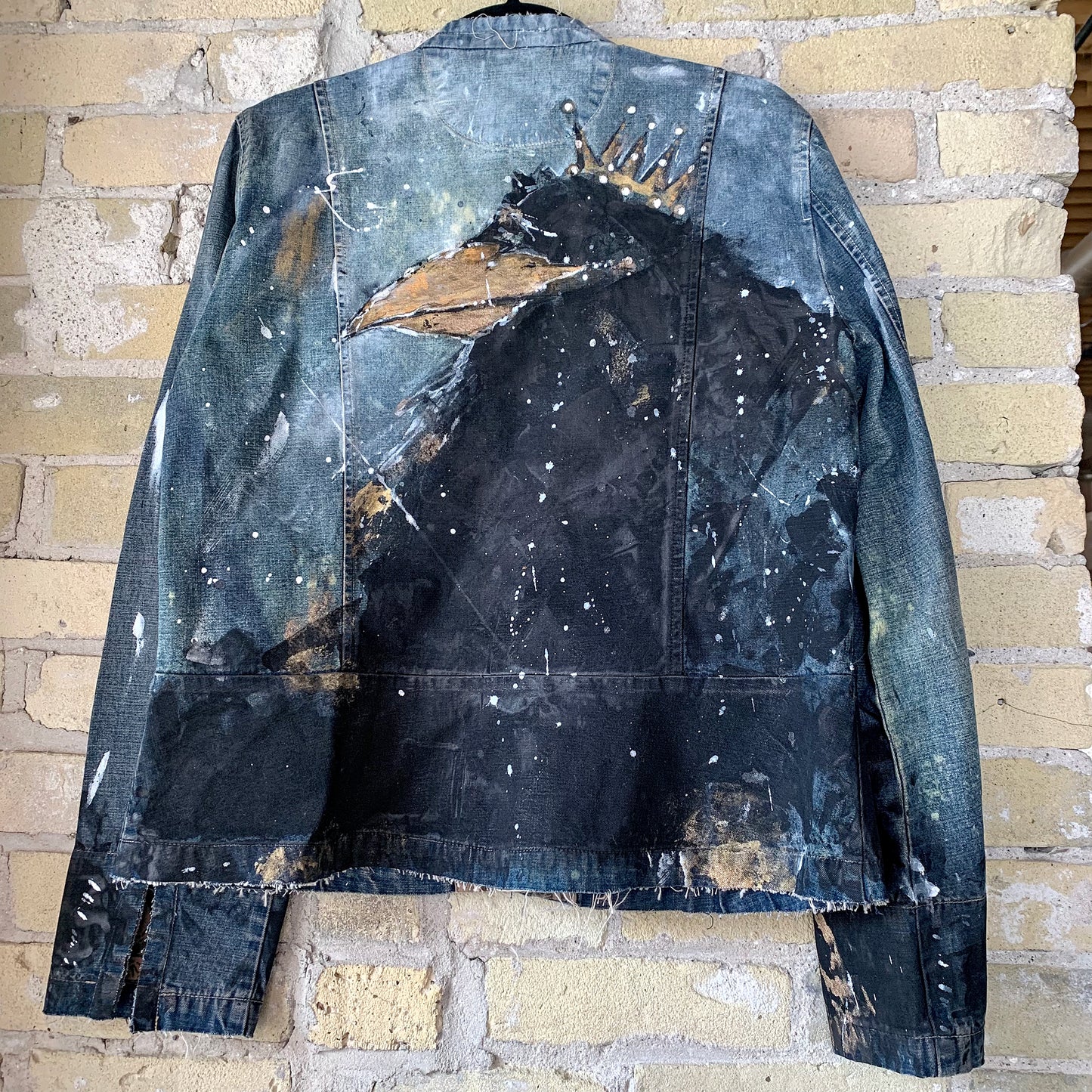 CC x Shoo Painted Dark Denim Jacket - Raven