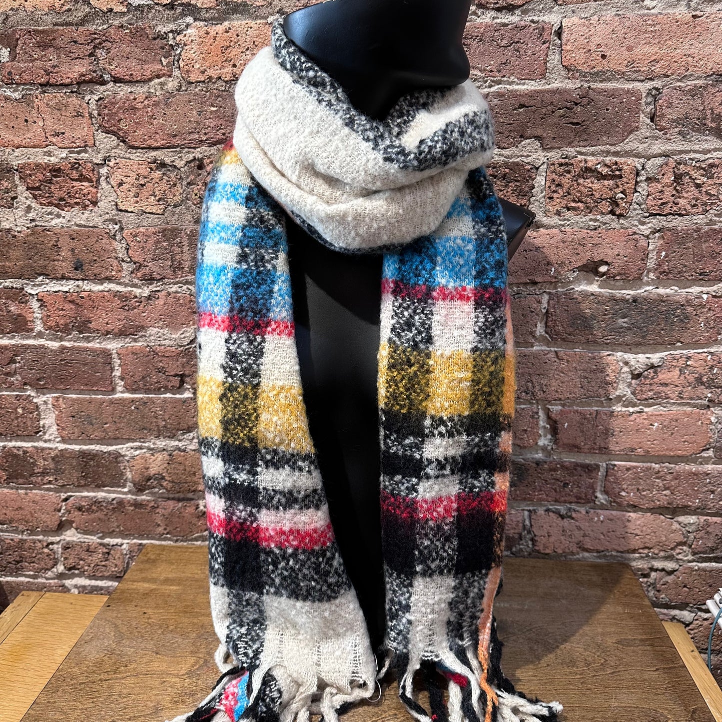 Modern Plaid Long Scarf