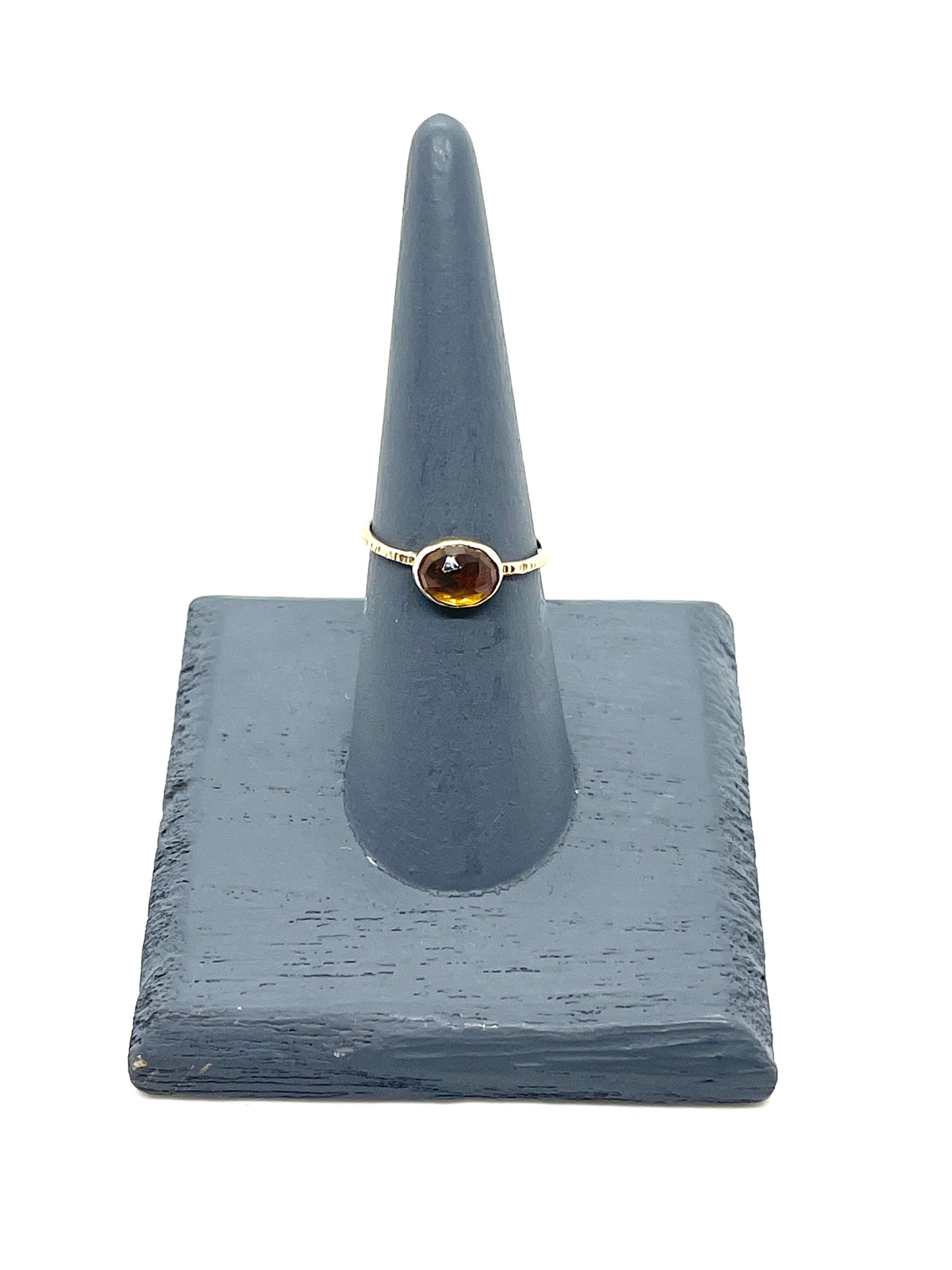 Citrine and 14k gold ring