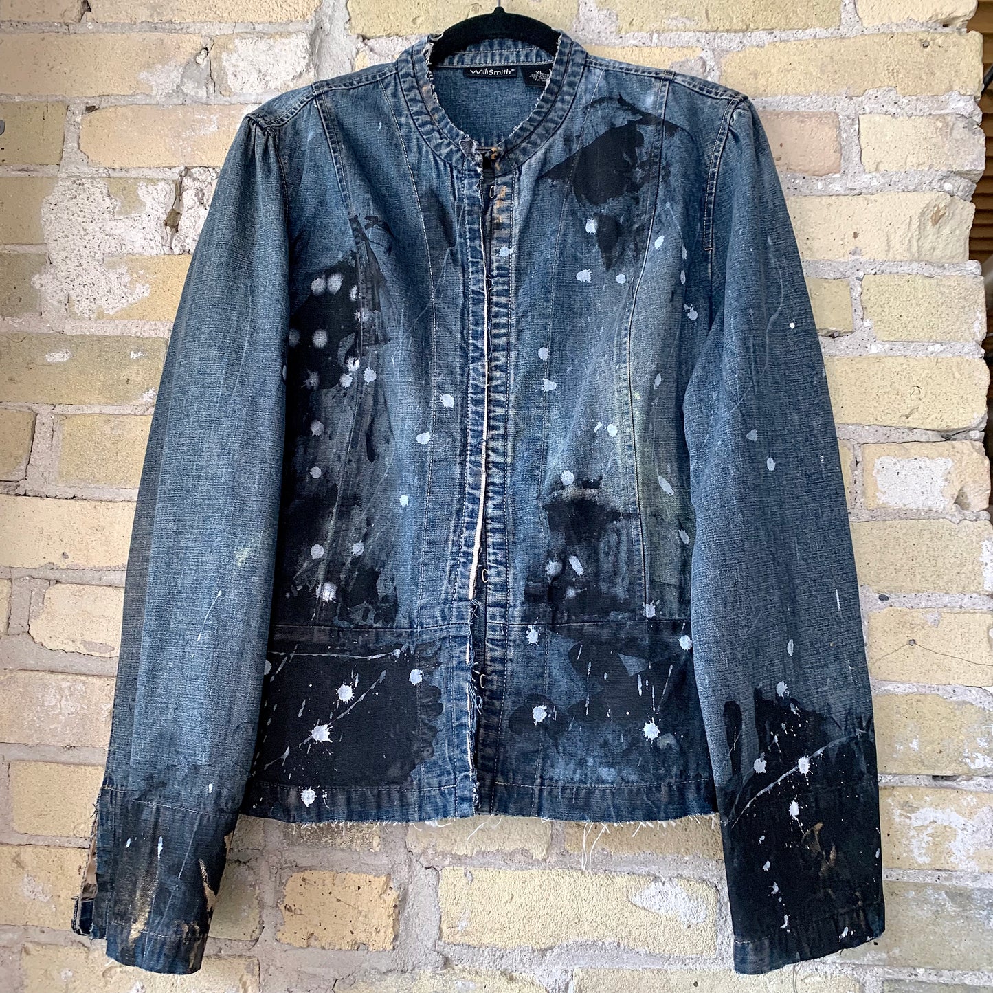 CC x Shoo Painted Dark Denim Jacket - Raven