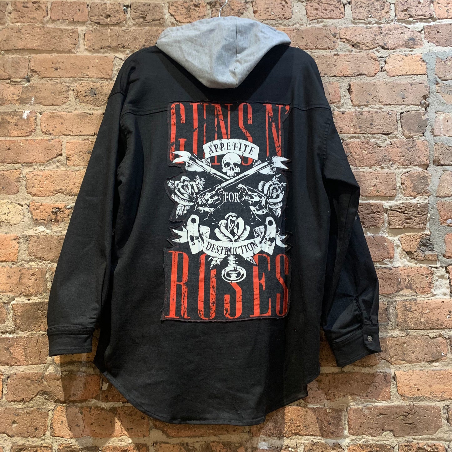 Gearhead Black Hoodie Jacket - Guns & Roses