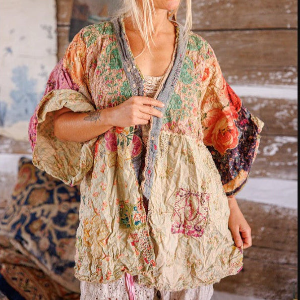 Magnolia Pearl Piecewise Dashi Kimono