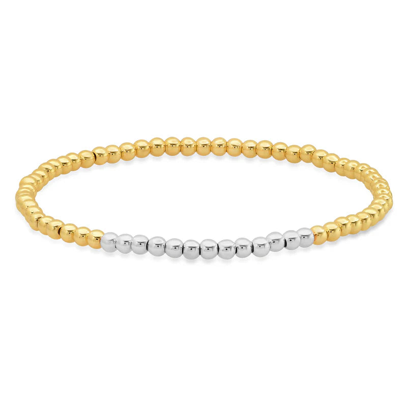 Jen Hansen Stretch Bracelet, Gold & Silver