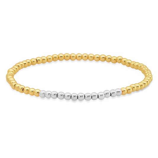 Jen Hansen Stretch Bracelet,  Gold & Silver