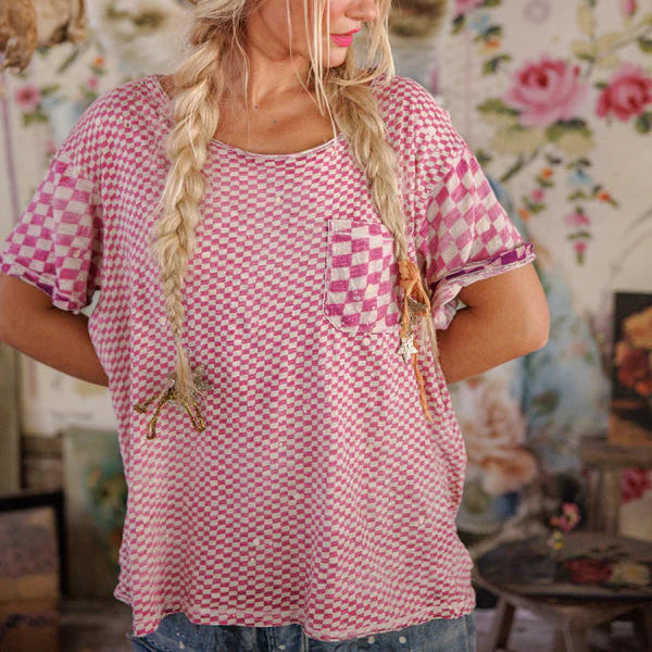 Magnolia Pearl Piecewise Pocket Tee in Too Sweet