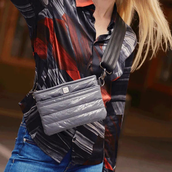 Think Royln Bum Bag/Crossbody Carbon Patent