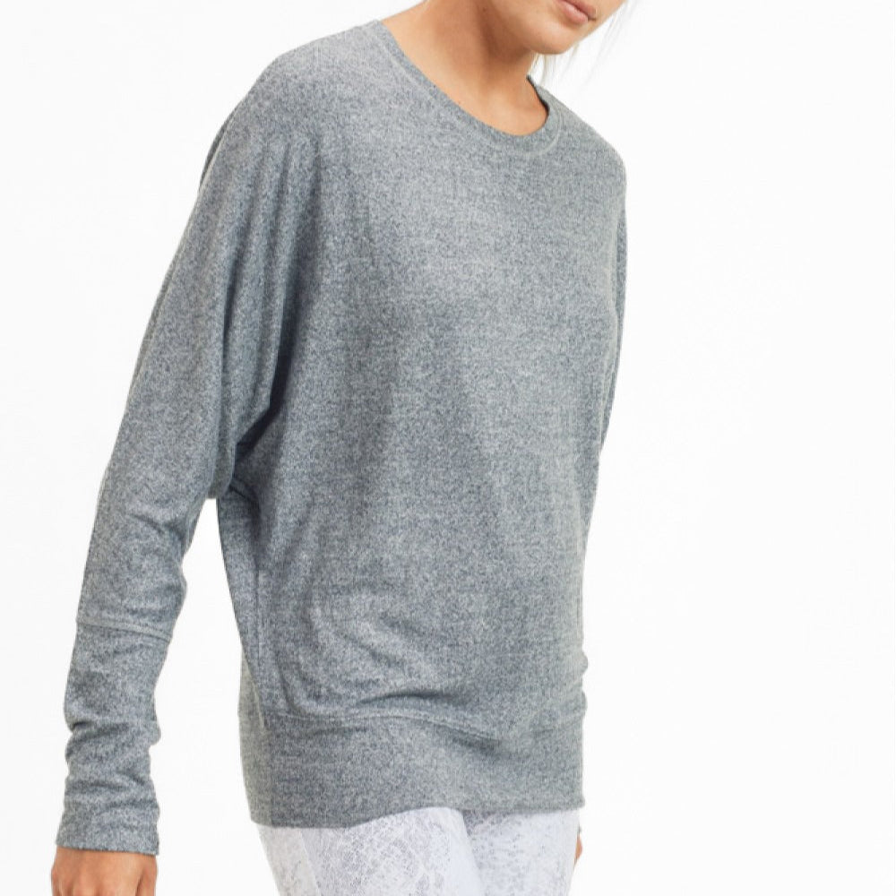 Mono B Dolman Sleeve Top Grey