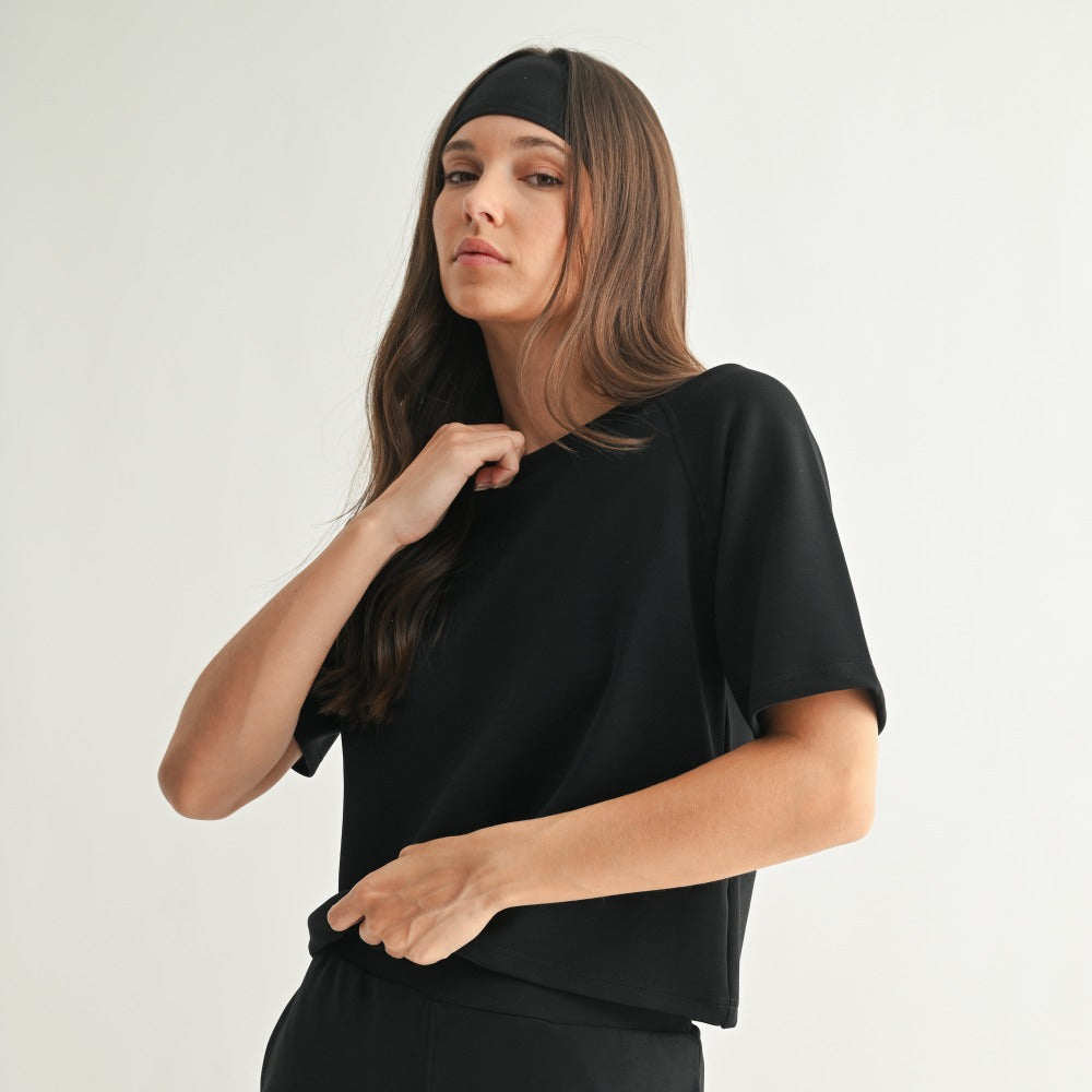 Mono B Raglan Tee Black