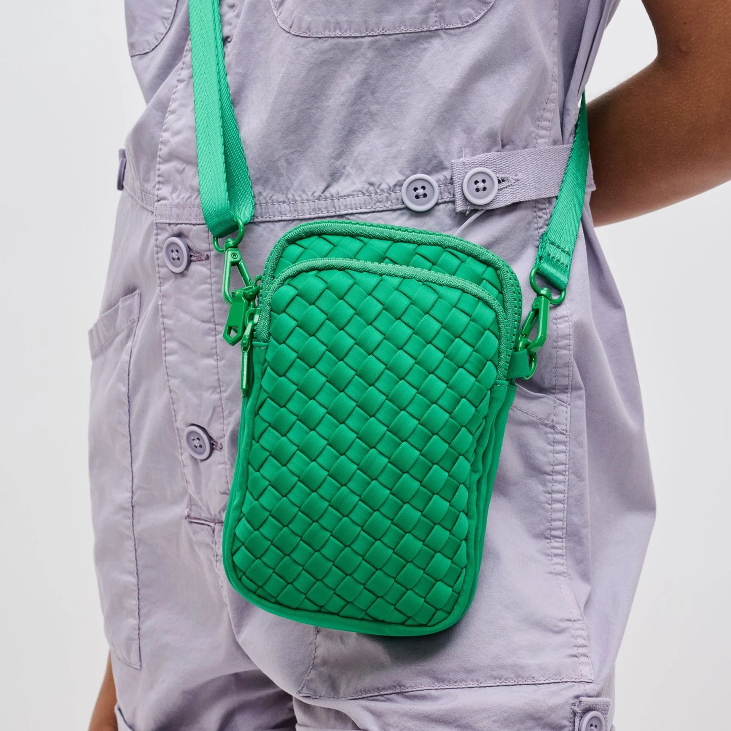 Divide & Conquer - Woven Neoprene Crossbody Kelly Green