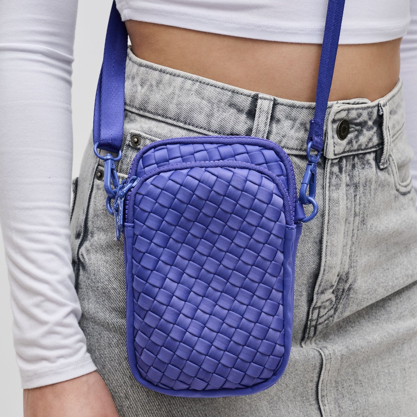 Divide & Conquer - Woven Neoprene Crossbody Periwinkle