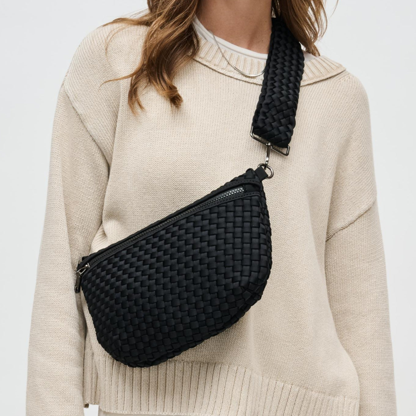 Ethereal - Woven Neoprene Crossbody Black