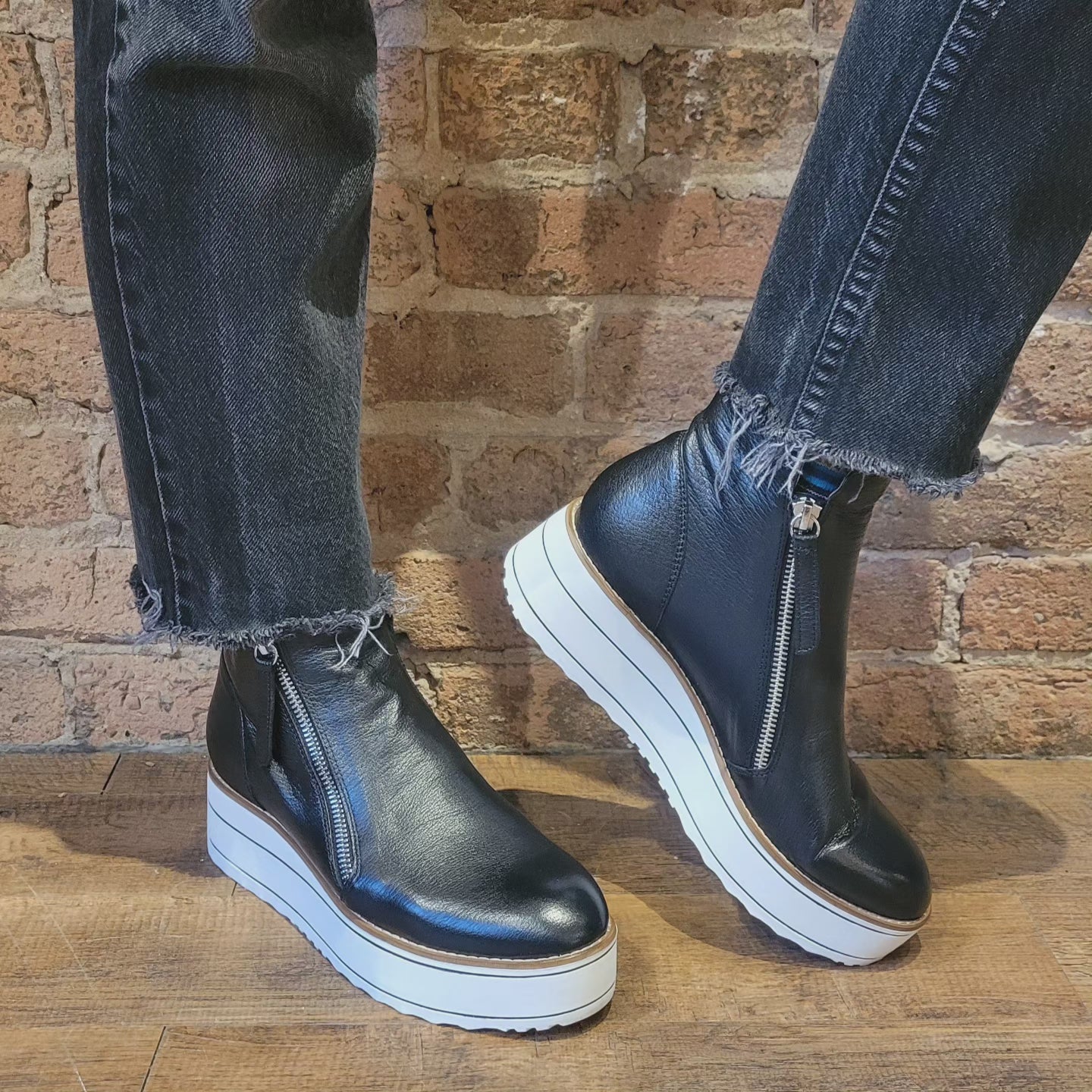Silent D Nene Zip Boot Black