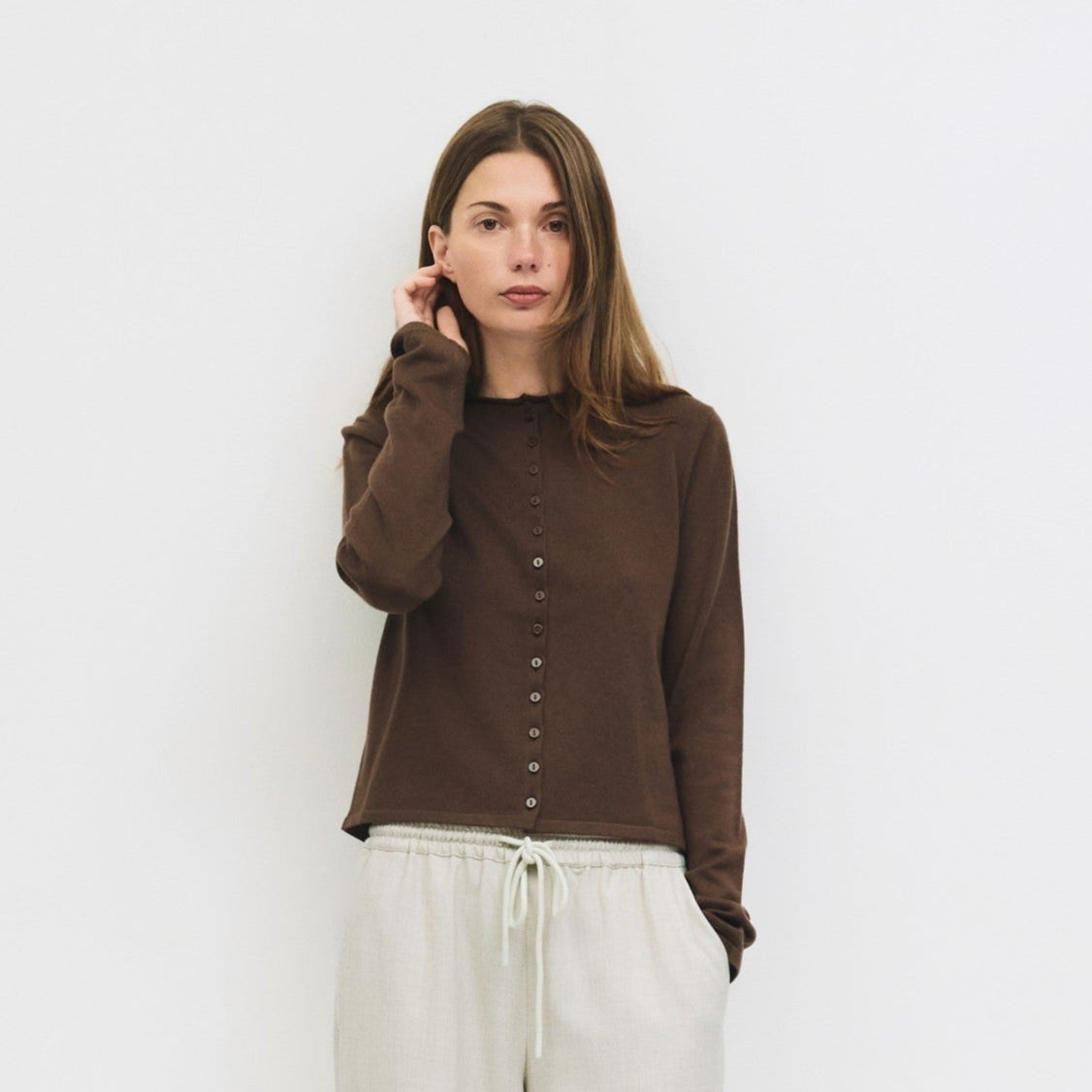 The Shea Cardigan Brown