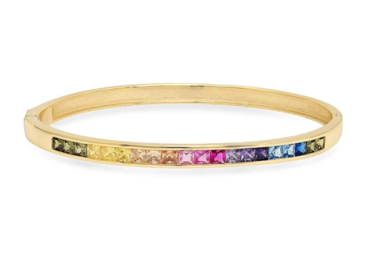 Jen Hansen Rainbow Channel Bangle Gold