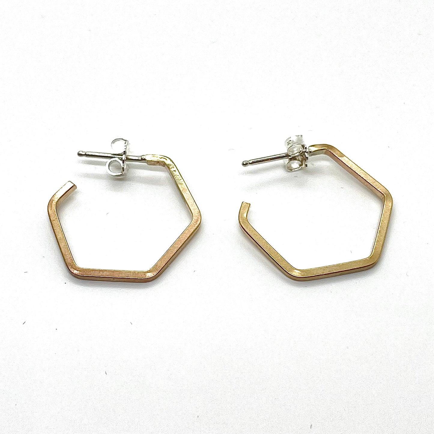 Hex Earrings-Gold/SS