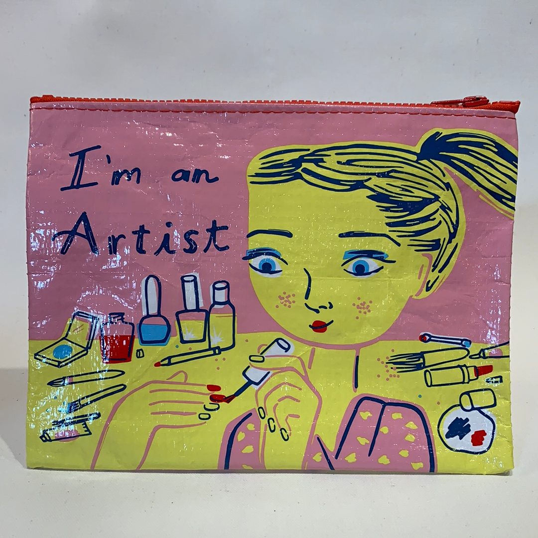 Blue Q Zipper Pouch - shoostore