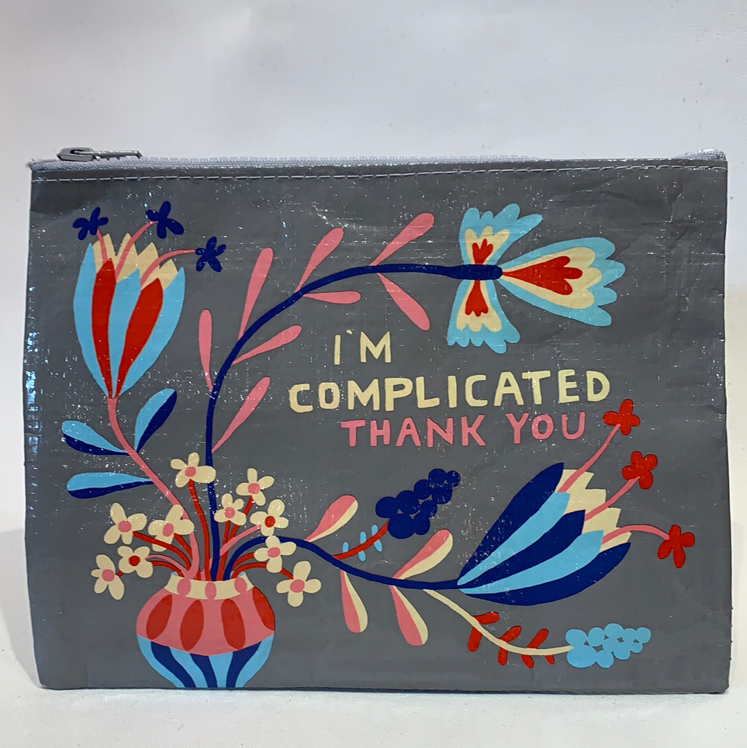 Blue Q Zipper Pouch - shoostore