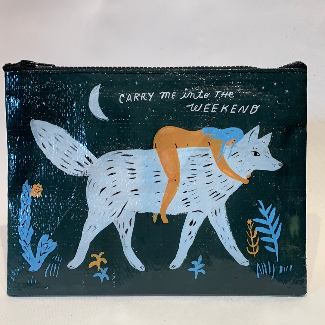 Blue Q Zipper Pouch - shoostore