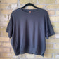 Brushed Hacci Dolman Top Ash Grey