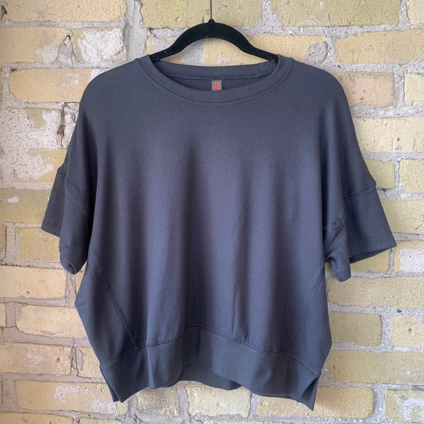 Brushed Hacci Dolman Top Ash Grey