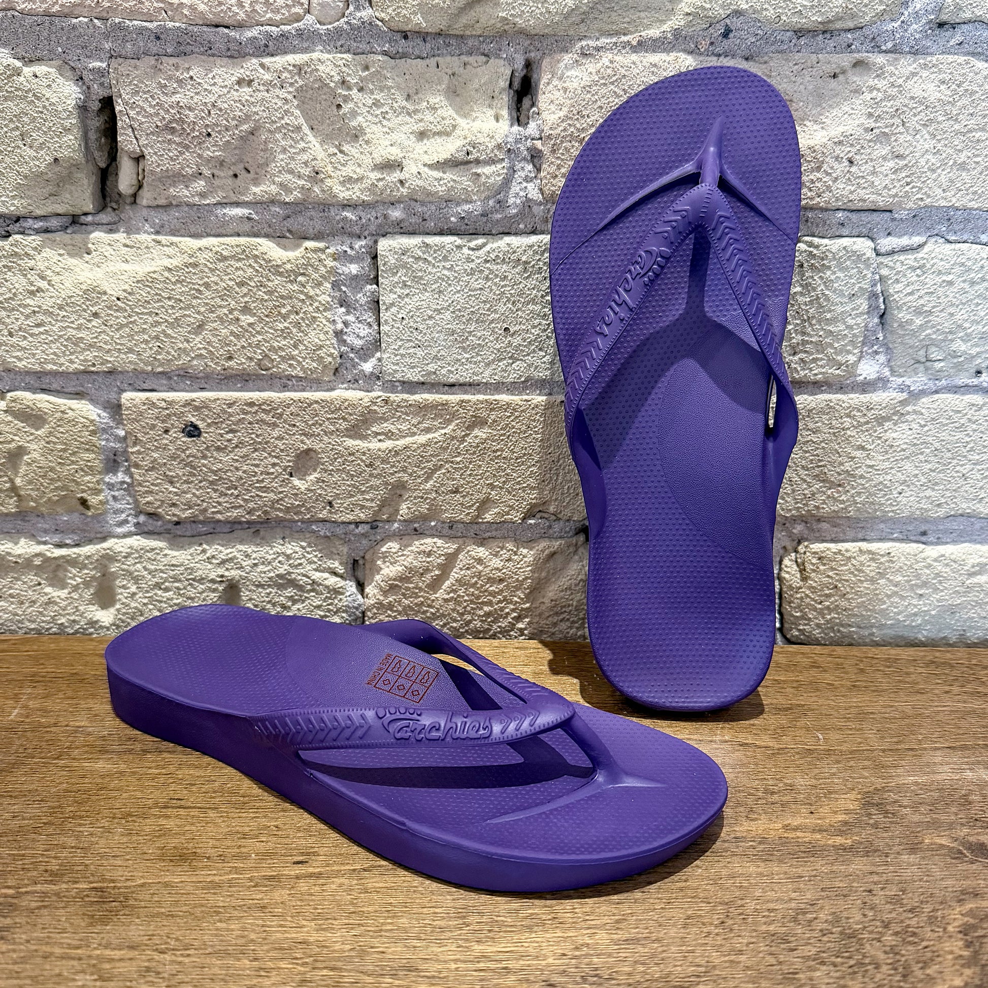 Archies Acai Purple - Arch Support Flip Flops - shoostore