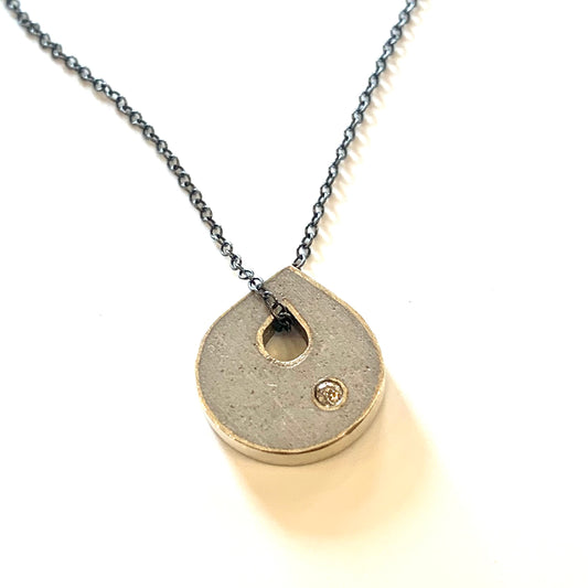Effortless Reversible Pear Pendant With Diamonds