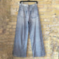 Fate Wide Leg Denim Print Pants - shoostore