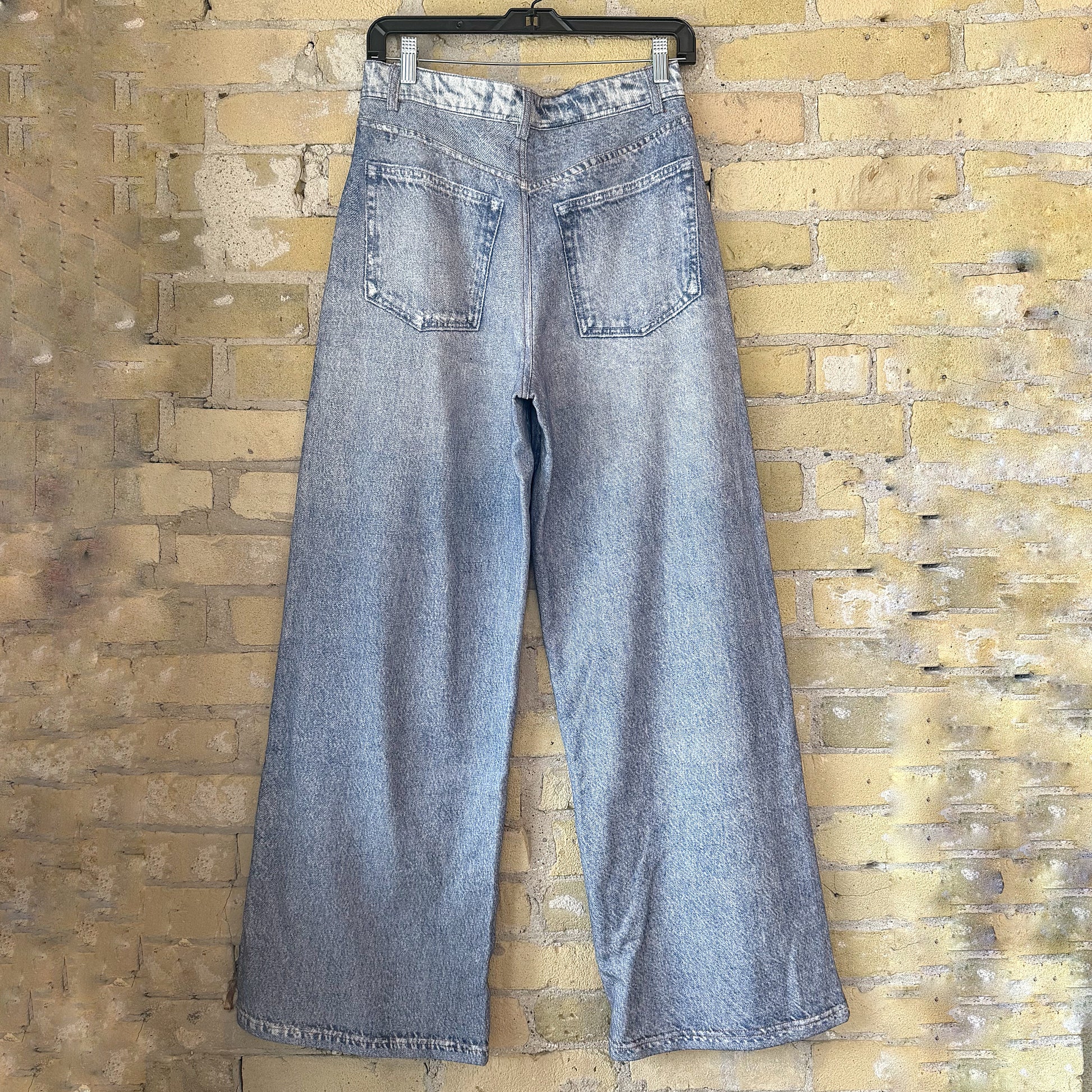 Fate Wide Leg Denim Print Pants - shoostore