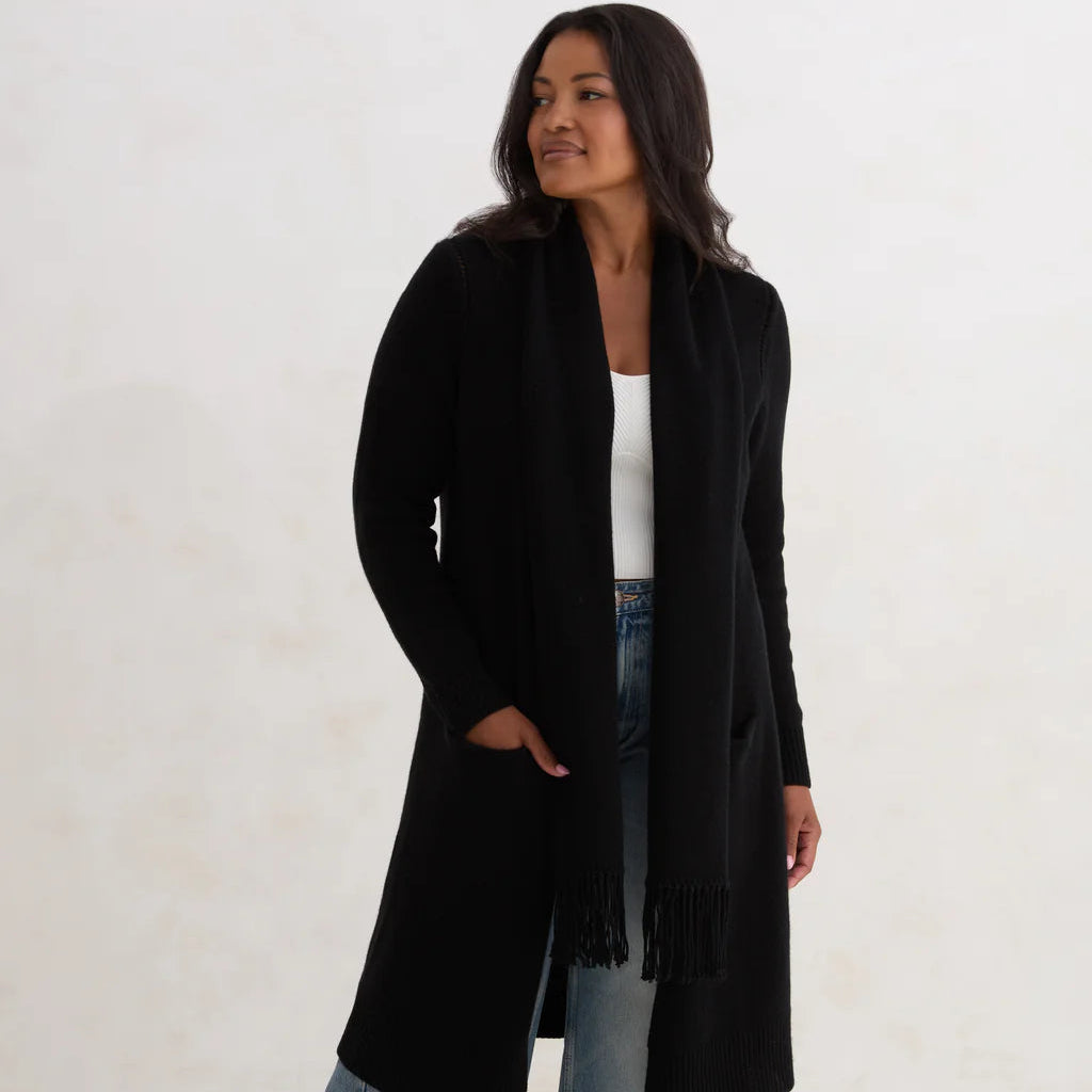 Ember Scarf Cardigan Ink