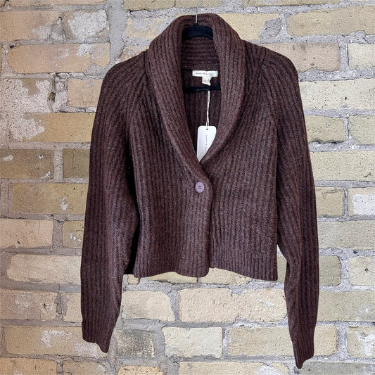 Grade & Gather Brown Shawl Collar Cardigan