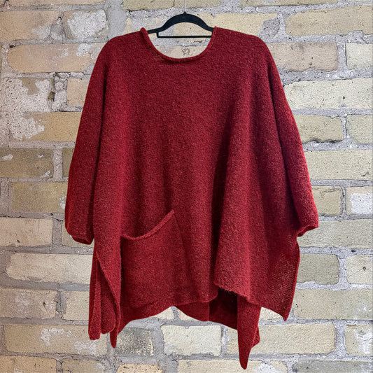 BZ Deep Red Poncho
