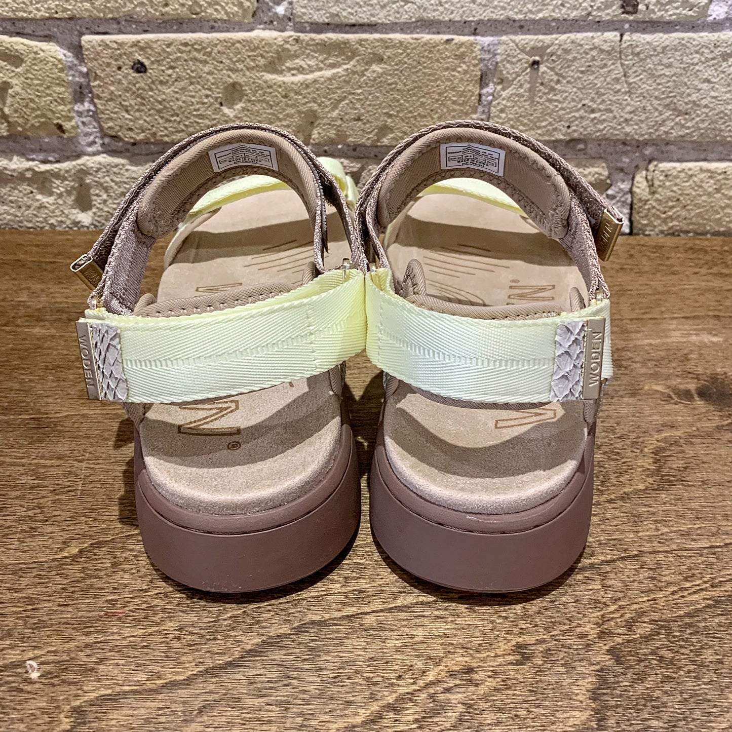 Woden Line Tricolor Sandals Taupe Multi - shoostore