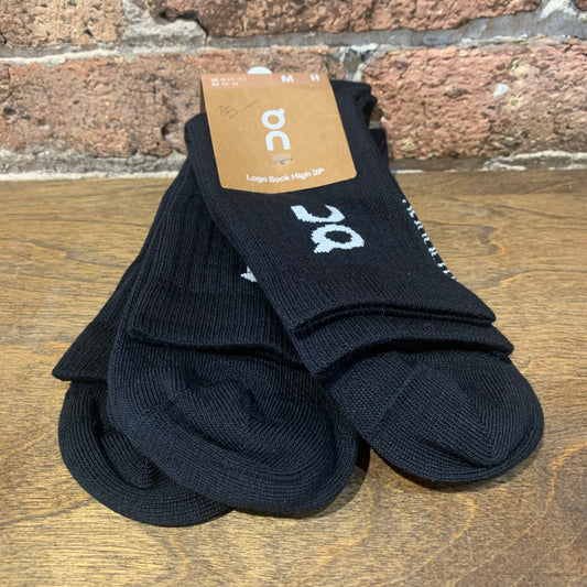 On Logo Sock High Black