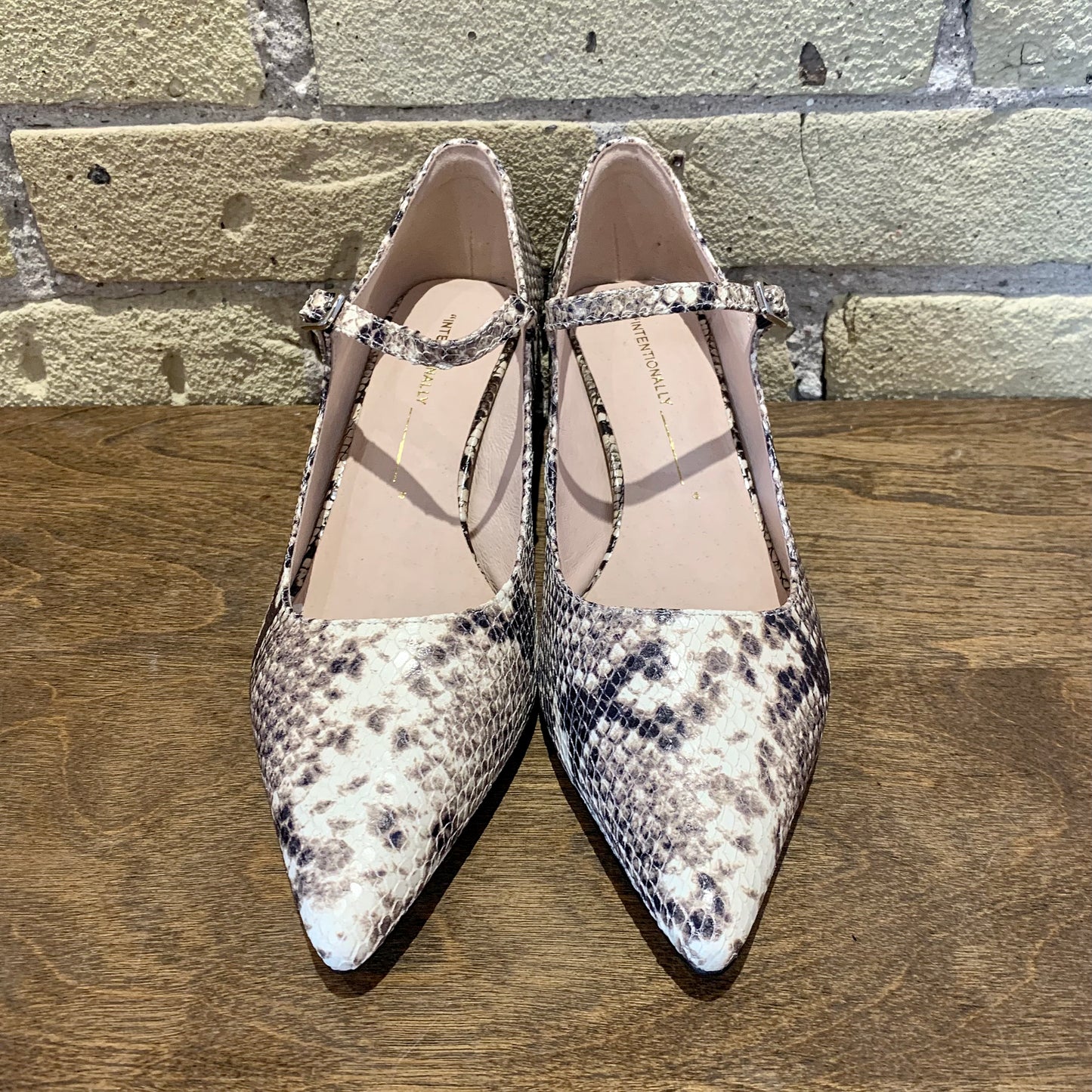 Intentionally Blank Bond Snake Print Mary Jane