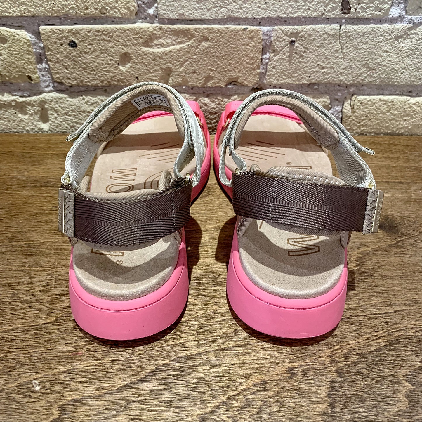 Woden Line Tricolor Sandals Raspberry Multi - shoostore