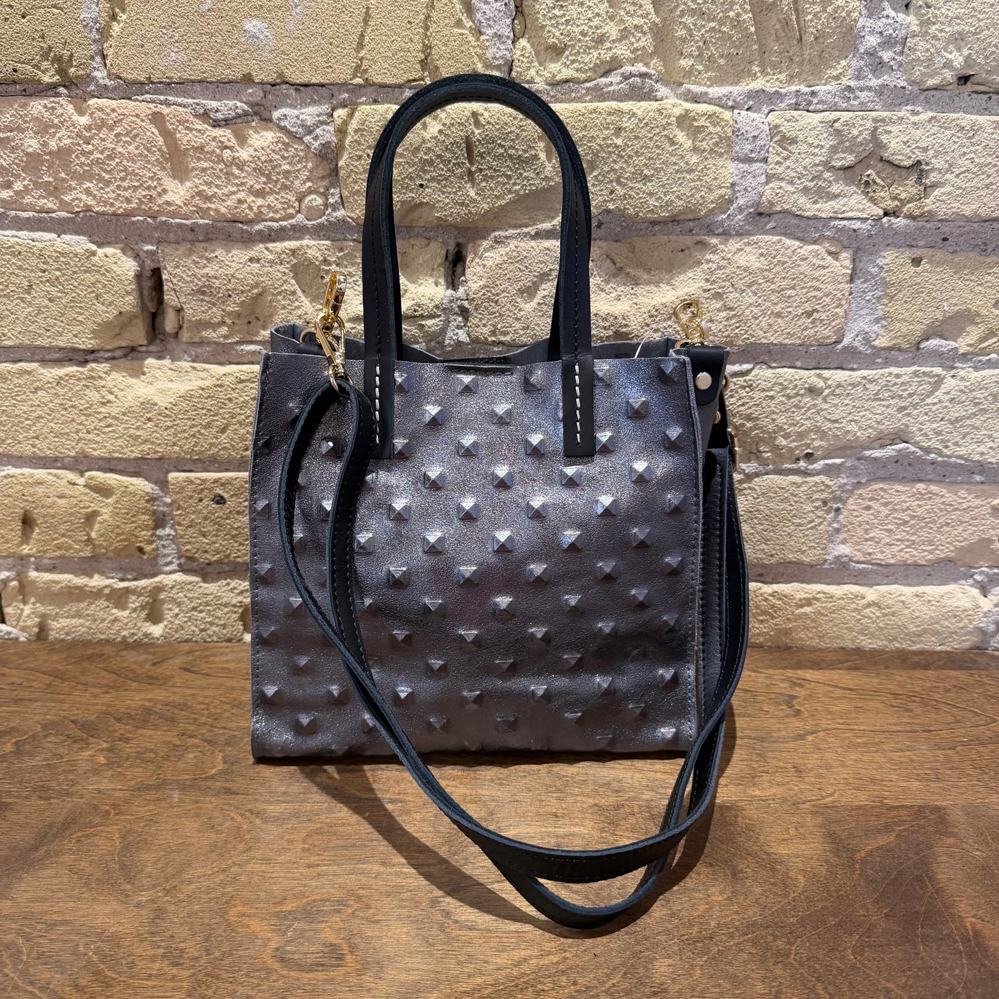 ALL BLACK Mini Pebble Pewter