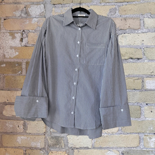 Fate Striped Oversized Button Down Shirt