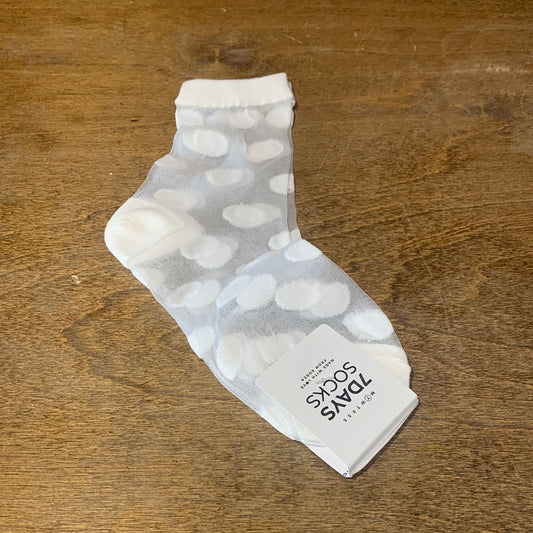 Crew See-Through Basic Dot Socks