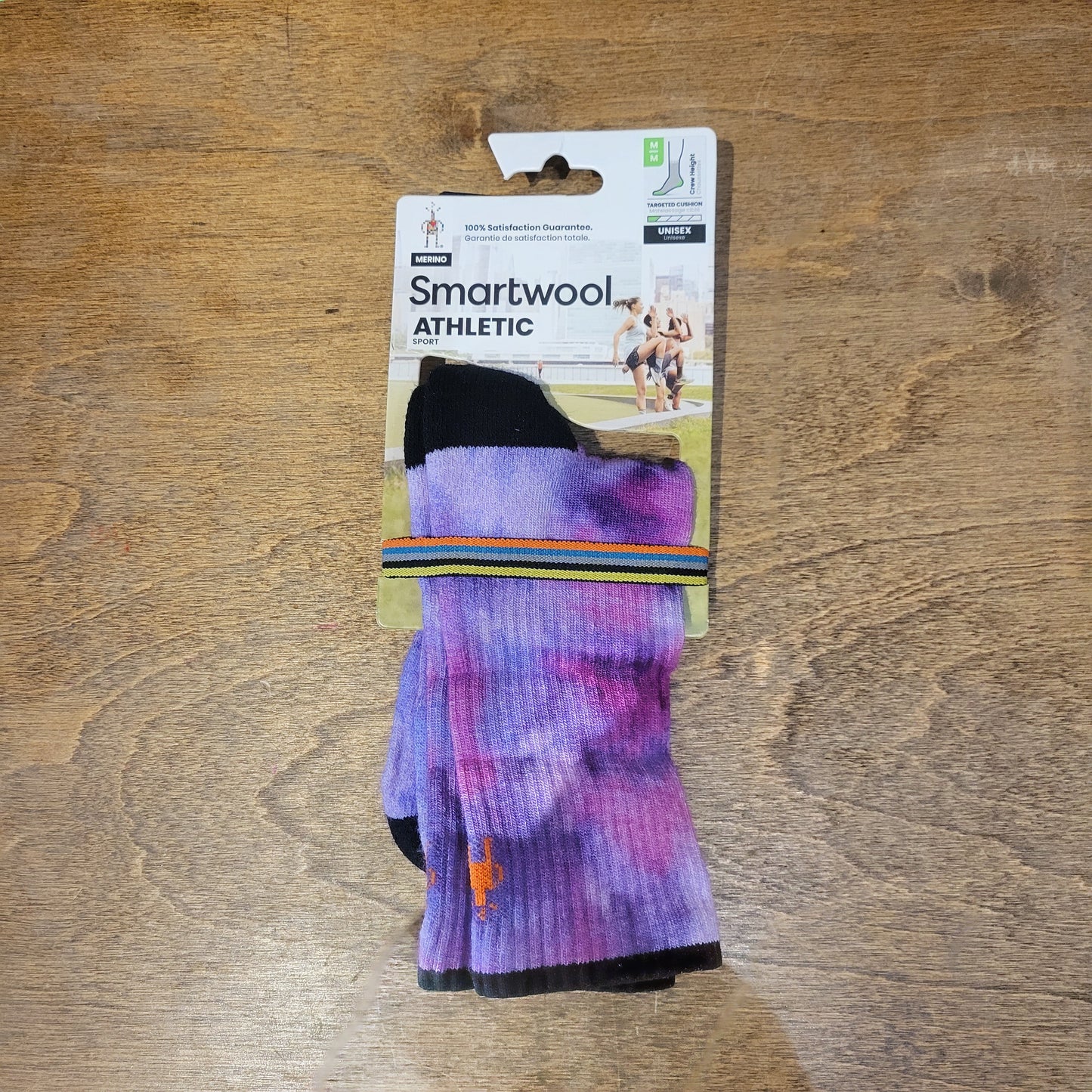 Athletic Far Out Tie Dye Print Crew Socks - Purple