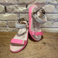 Woden Line Tricolor Sandals Raspberry Multi - shoostore