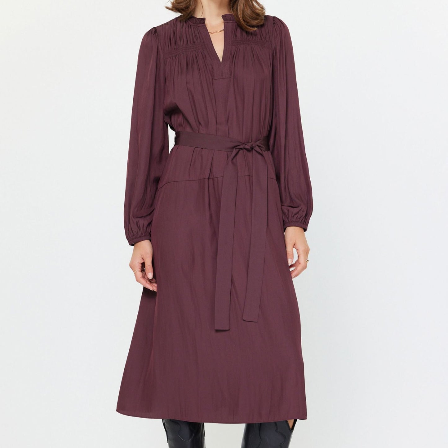 Current Air Midnight Plum Midi Dress