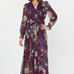 Current Air Wine Floral Midi Dress