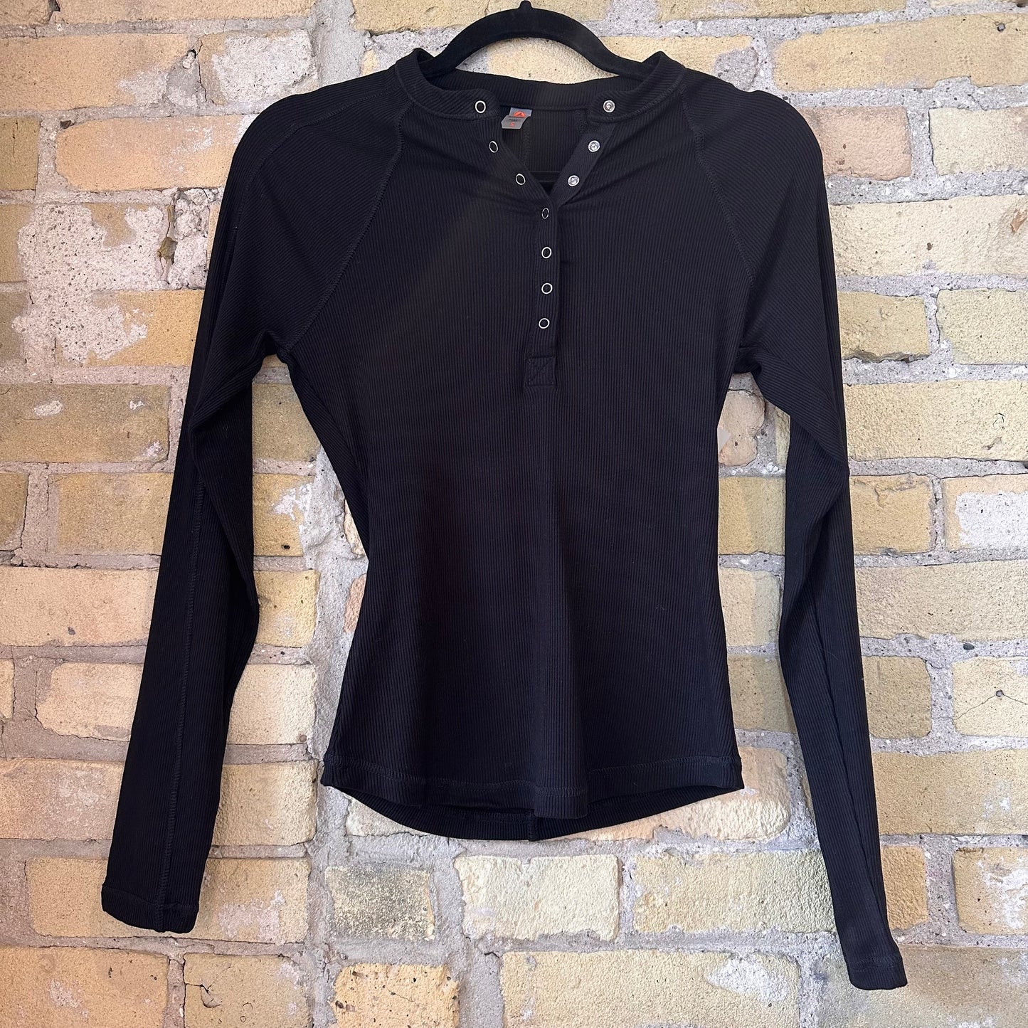 Mono B Long Sleeved Micro Ribbed Henley
