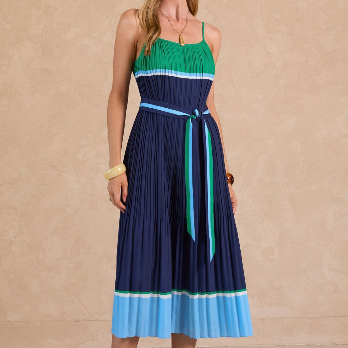 Current Air Color Block Midi Dress - shoostore