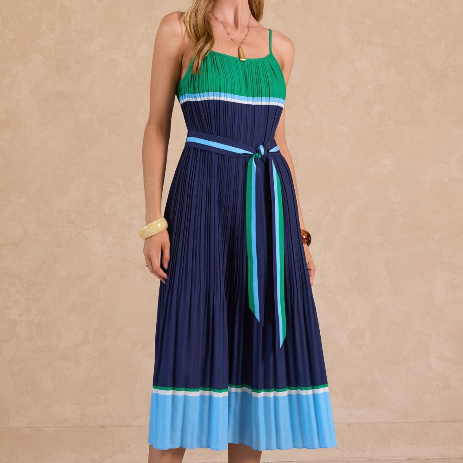 Current Air Color Block Midi Dress - shoostore