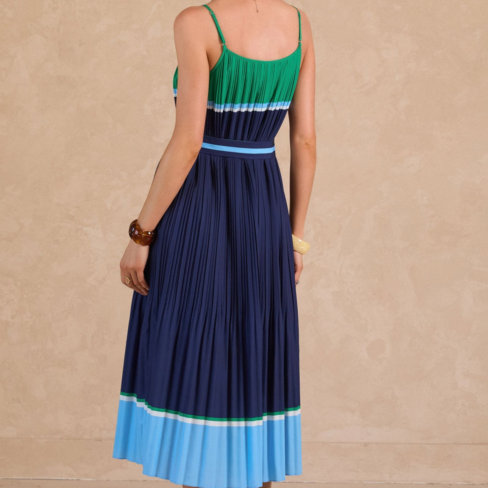Current Air Color Block Midi Dress - shoostore