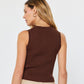 Current Air Ribbed Knit Vest Brown - shoostore