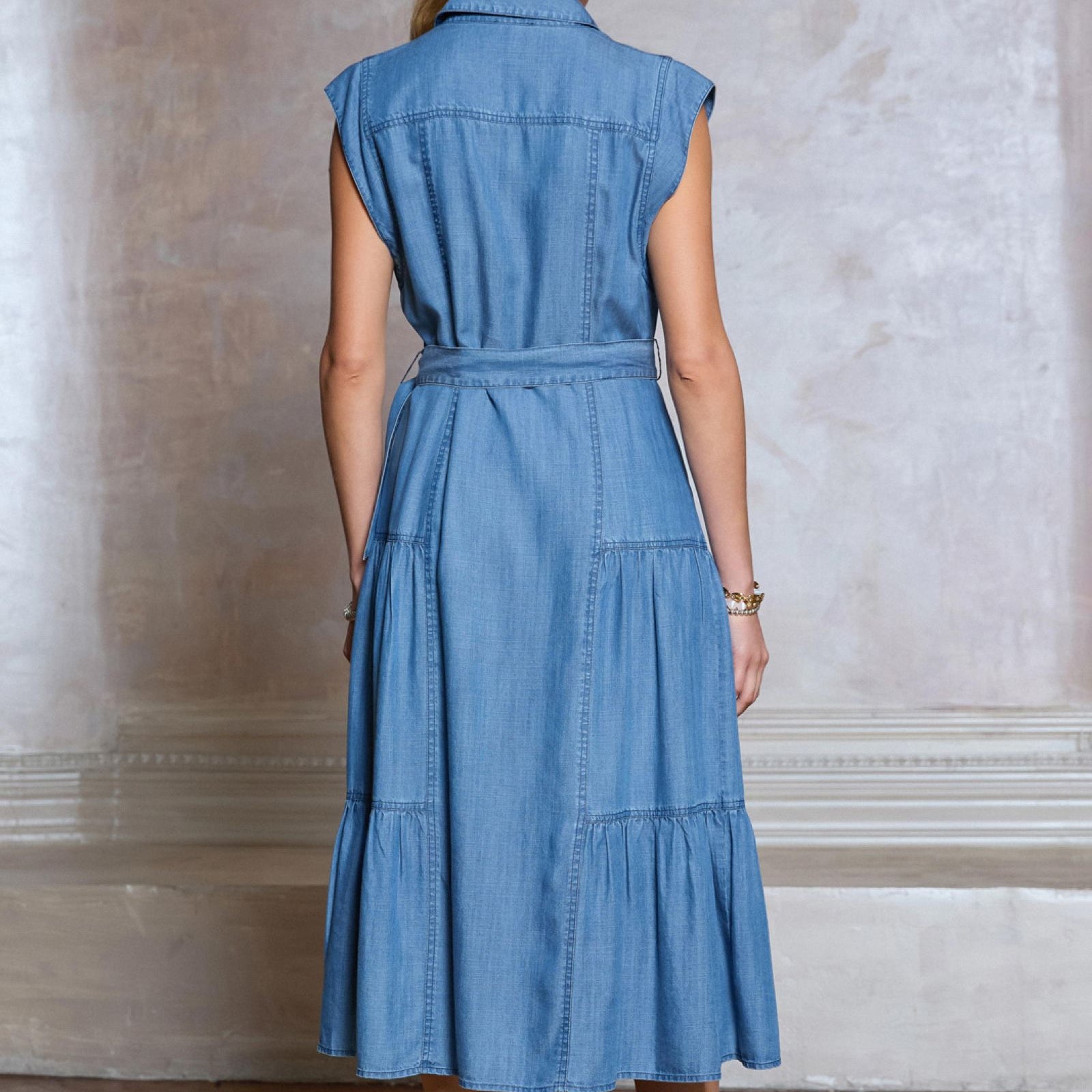 Current Air Chambray Button Down Dress - shoostore