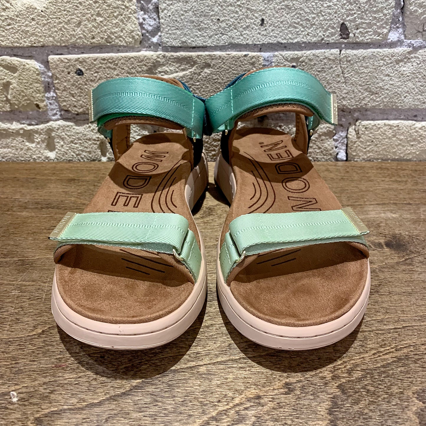 Woden Line Sandals Green Apple Multi